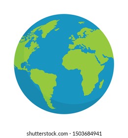 Green Earth Globe Vector Design