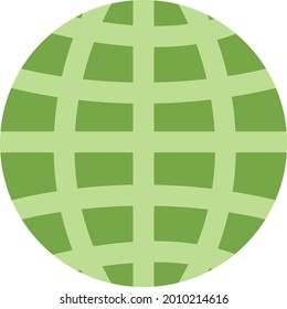 Green earth, illustration, vector on a white background.