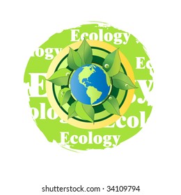 Green earth and leaves
