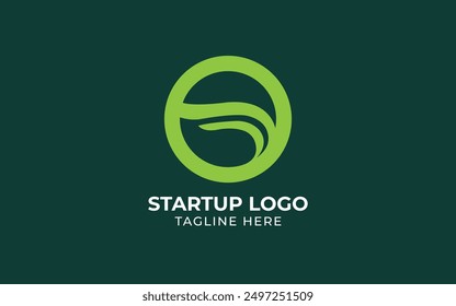 green earth logo design with tree leaf globe vector icon design