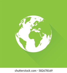 green earth with long shadow