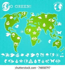 Green Earth Map Illustration