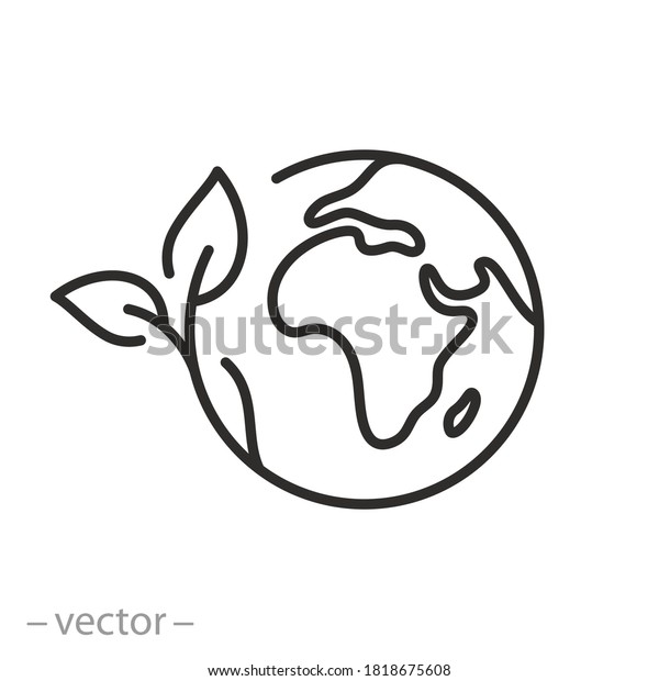 Green Earth Planet Concept Icon World Stock Vector (Royalty Free ...