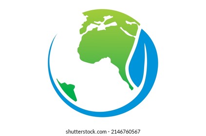 Green Earth Planet Save Image Icon Templates Abstract World Background Color Icons, Background, Blue, Business PNG and Vector with Transparent Background