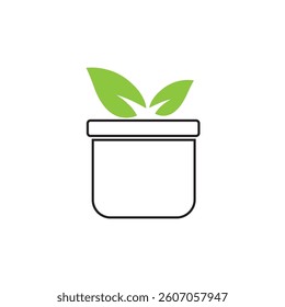 Green earth plants eco friendly plant vector art icons and signs
