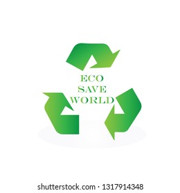 Green earth save the world from global warming with eco-friendly concept ideas.vector illustration. Ecosystem. Eco icon vector 