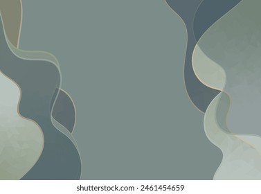 Green Earth Tones Fluid gradient background. Abstract 3d background. Liquid paints. Banner or sign design. Vector illustration