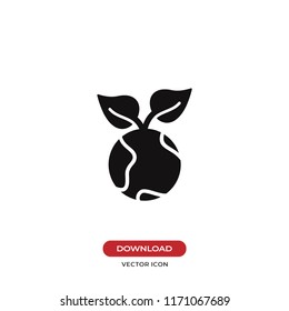 Green earth vector icon