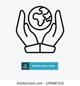 Green earth vector icon