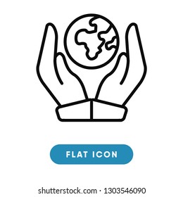 Green earth vector icon