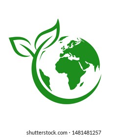 Green earth, World Environment Day, concept of saving the planet – stock vector