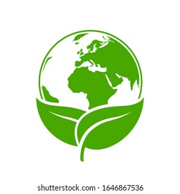 Green earth, World Environment Day, concept of saving the planet – vector
