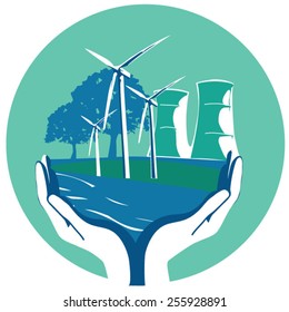 Green earth,sustainable development concep