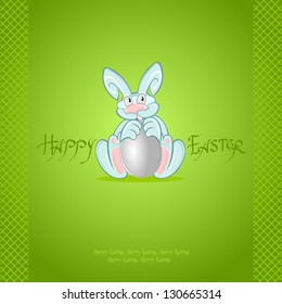 green easter rabbit background