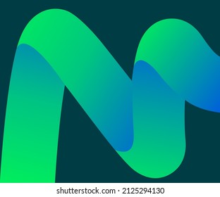 green eco background  abstract background and waves  blue   green gradient color