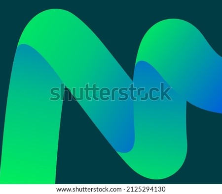 green eco background, abstract background with waves, blue and green gradient color