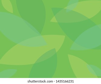 Green eco background with green leaves. Flat vector illustration.