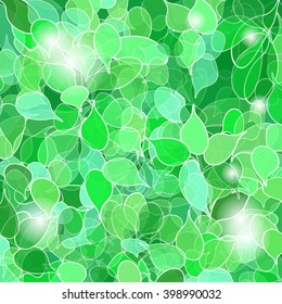 green eco background with many leaves