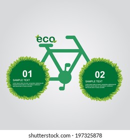 Green Eco Bicycle: Less Pollution: Save the Earth
