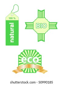 green Eco and bio label