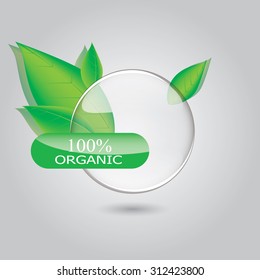 Green, eco, bio and organic label.vector