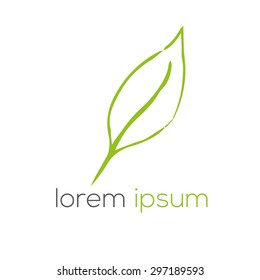 Green eco bio vector logo (sign, symbol, icon, design element)