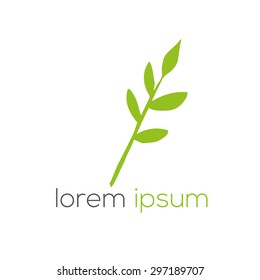 Green eco bio vector logo (sign, symbol, icon, design element)