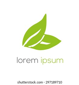 Green eco bio vector logo (sign, symbol, icon, design element)