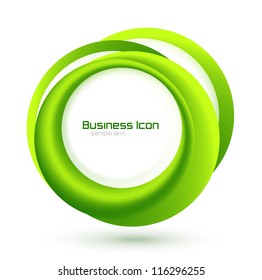 Green Eco Business Emblem. Abstract Vector Circles Background For Information Representation