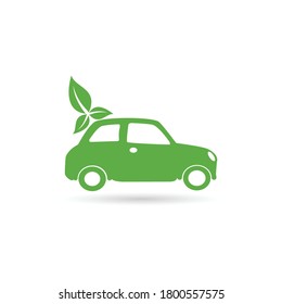 green eco car vector or cilpart. isolate illustration.