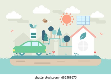 Green eco city.