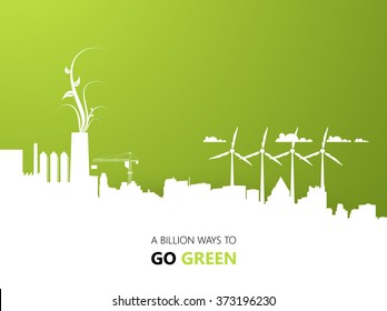 Green Eco City Background Design