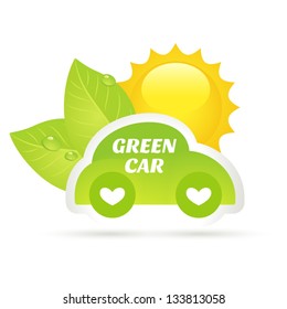 Green eco concept car