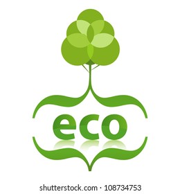 Concepto de OCE verde con diseño de árbol.