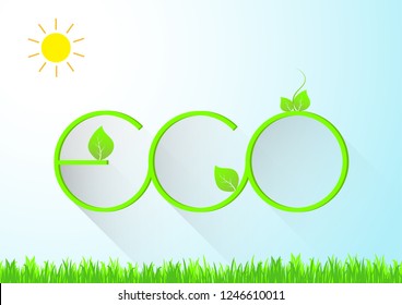 Green Eco concept vector illustration