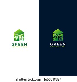 Green Eco Constuction Logo Template