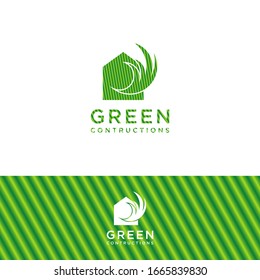 Green Eco Constuction Logo Template