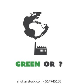 ¿Verde O Verde? - Diseño del concepto del globo terrestre ecológico