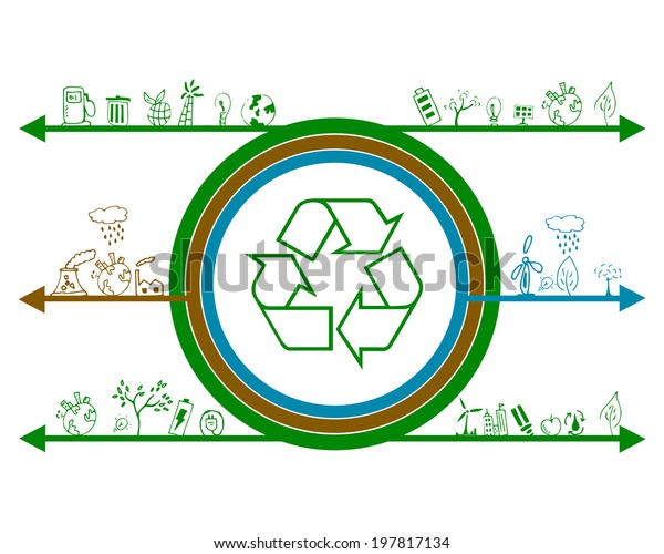 Green Eco Earth, Vector\
Illustration