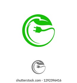 Green eco electrical letter G fresh nature element design. Eco natural vector icon. Vector illustration EPS.8 EPS.10