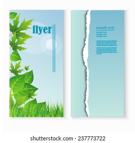 Green eco flyer design