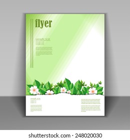 Green eco flyer design