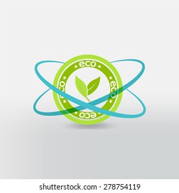 Green eco friendly background - abstract paper leaves.