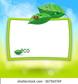Green eco friendly background - abstract paper leaves