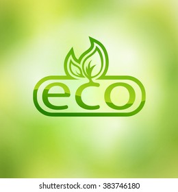 Fondo ecológico verde - hojas abstractas.