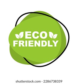 Etiqueta ecológica o logotipo. Producto natural orgánico. Alimentos saludables. Marca o sello.