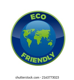 Green Eco Friendly Label, Vector Illustration