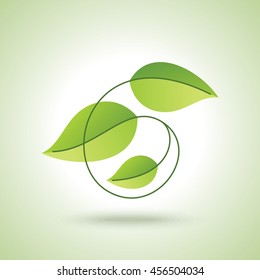 Green eco friendly poster design.