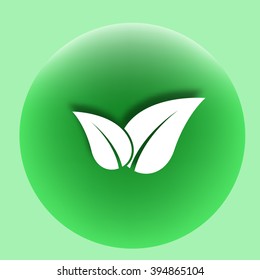 Green eco friendly sign. Vector illustration icon