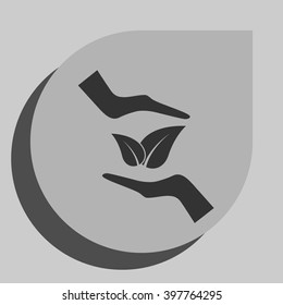 Green eco friendly sign. Vector illustration icon